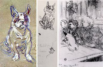 Bouledogues fran&ccedil;ais dessin&eacute;s par Toulouse-Lautrec (1)